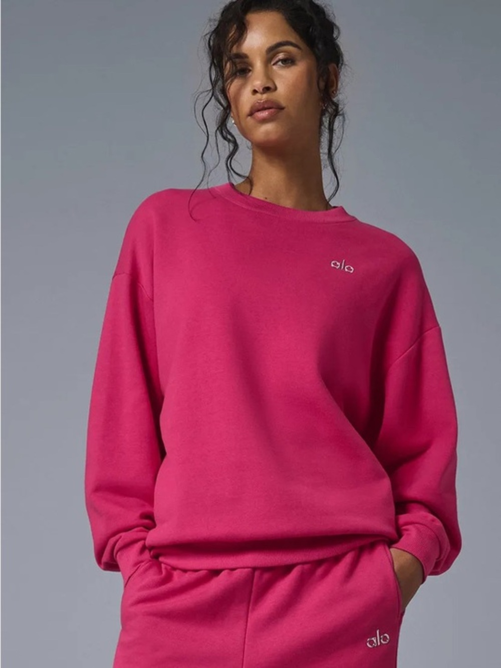 Alo Accolade Crew Neck in Pink Summer Crush - XS 🌺